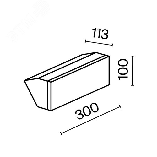Светильник настенный (бра) Outdoor Brick IP 54 LED 20W 3000 K Графит - фото 4