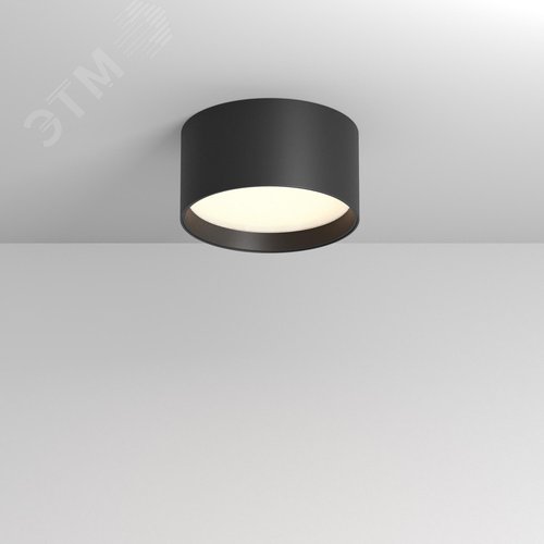 Светильник потолочный Glare LED 12W Черный - фото 4