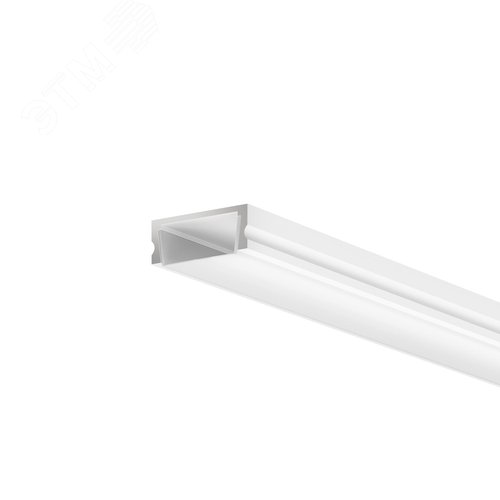 Профиль алюминиевый накладной 15x6 (Белый, 2 м), ALM-001-W-2M - фото 1