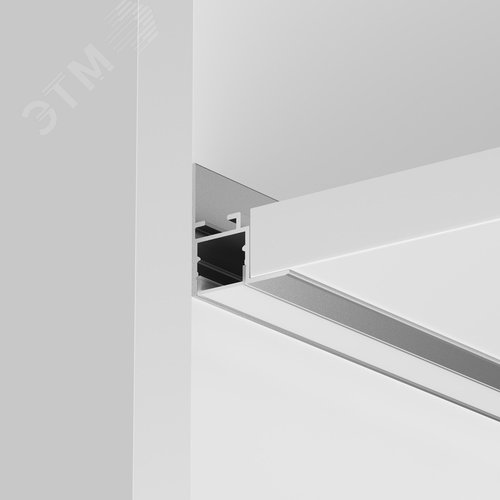 Профиль алюминиевый встраиваемый скрытого монтажа 26x30 (Серебро, 2 м), ALM-2630-S-2M - фото 3