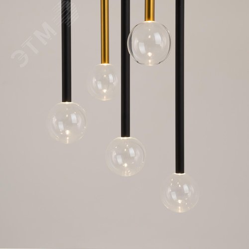 Светильник подвесной Bubble dream LED 16W Черный и Латунь - фото 7