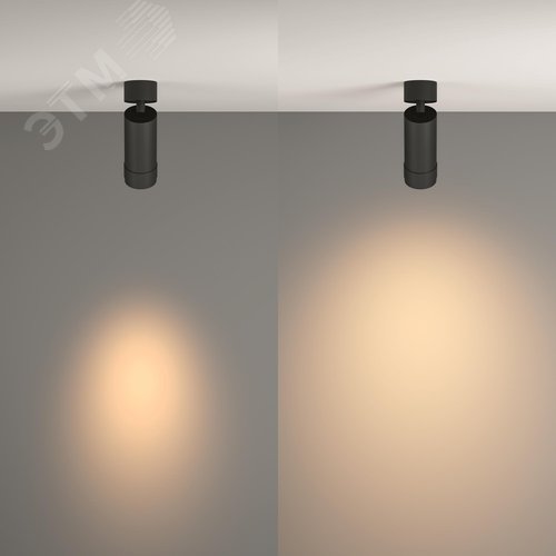 Светильник потолочный Focus Zoom LED 12W Черный - фото 4