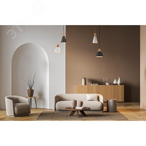 Светильник подвесной Bicones E27х1х60W Белый - фото 6