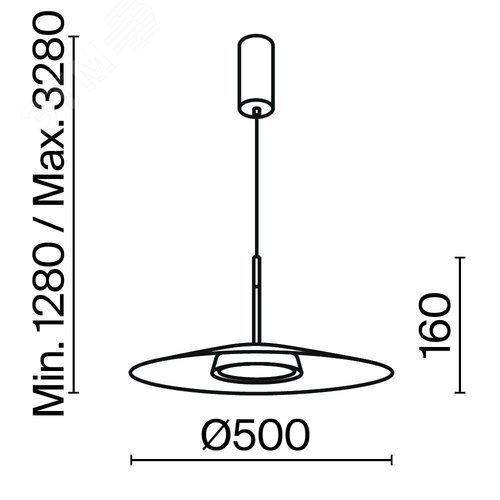 Светильник подвесной El LED 12W Черный - фото 3