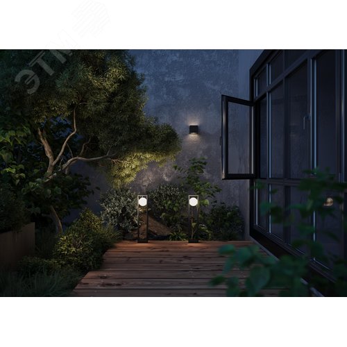 Светильник настенный (бра) Outdoor O483WL-L10GF3K Графит - фото 3