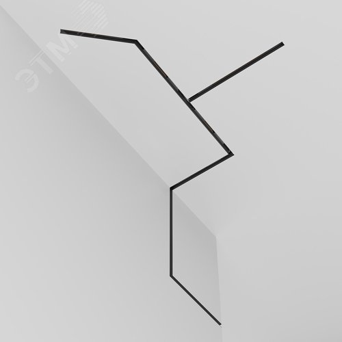 Шинопровод 3м Exility встраиваемый под ГКЛ 9,5мм черный - фото 3