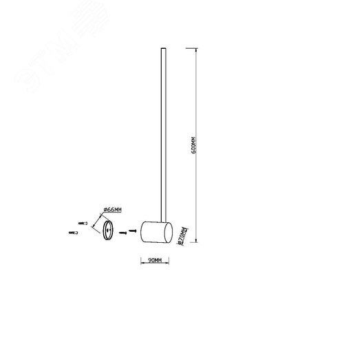 Светильник настенный (бра) Light stick 3000К 7Вт - фото 1