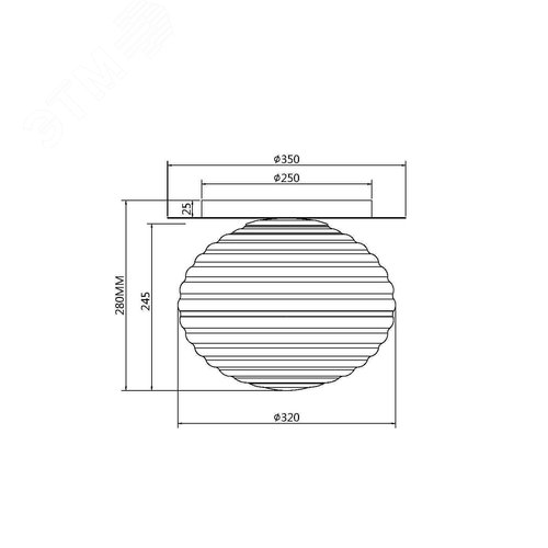 Светильник потолочный Reels E27х1 Золото - фото 2