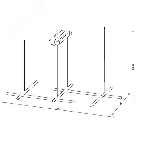 Светильник подвесной Radiance LED 80W Золото - фото 2