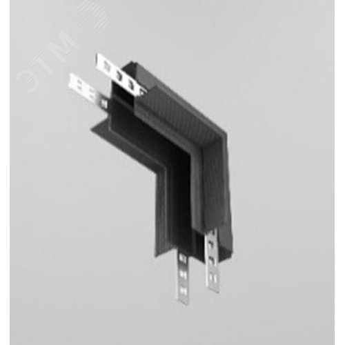 Коннектор угловой внутренний Exility встраиваемый под ГКЛ 12,5мм черный - фото 2