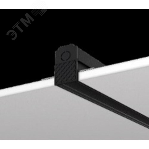 Шинопровод 2м Exility встраиваемый под ГКЛ 12,5мм черный - фото 2