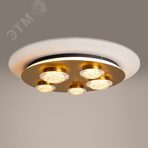 Светильник потолочный Pharao LED 56W Черный и Латунь - фото 3