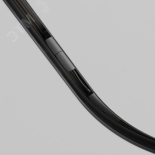 Коннектор питания радиусный Exility встраиваемый черный - фото 3