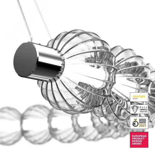 Светильник подвесной Amulet LED 30W Хром - фото 6