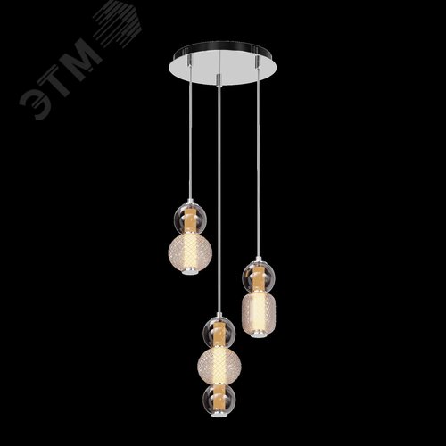 Светильник подвесной Drop LED 33W Хром - фото 4