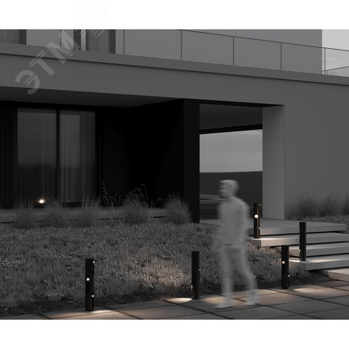 Светильник ландшафтный Outdoor Cave IP 65 LED 9W 3000 K Черный - фото 7