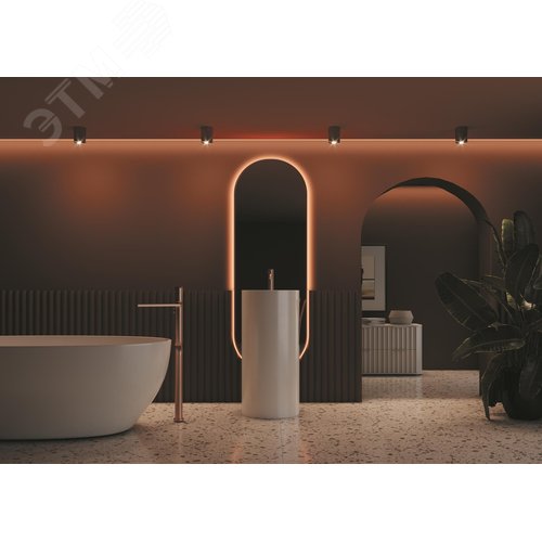 Светильник потолочный Slim GU10х1 Черный - фото 2