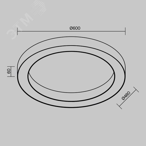 Светильник потолочный Lua LED 45W Белый - фото 2