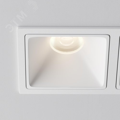 Светильник встраиваемый Downlight Alfa LED 4000K 10Вт 50 град IP20 CRI90 Белый двойной квадрат 52х126х65 2130Лм - фото 5
