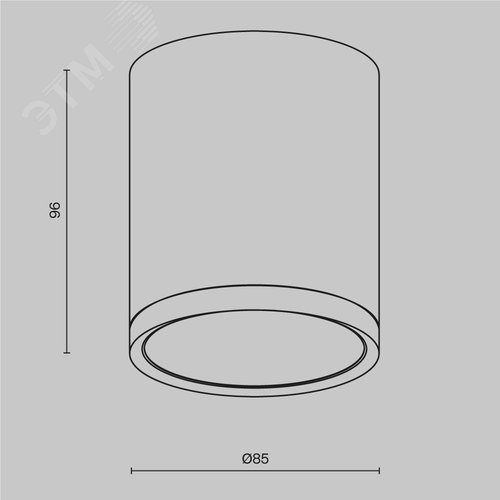 Светильник потолочный Hoop GX53х1 Черно-белый - фото 6