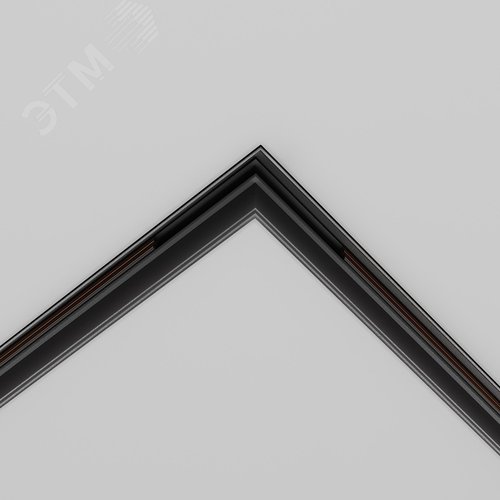 Коннектор угловой Exility встраиваемый под ГКЛ 12,5мм черный - фото 4