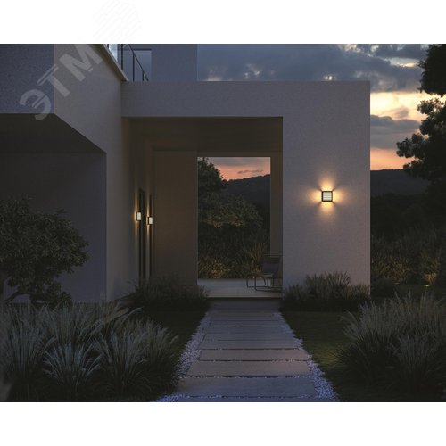 Светильник настенный (бра) Outdoor Downing Street IP 65 LED 10W 3000 K Черный - фото 6