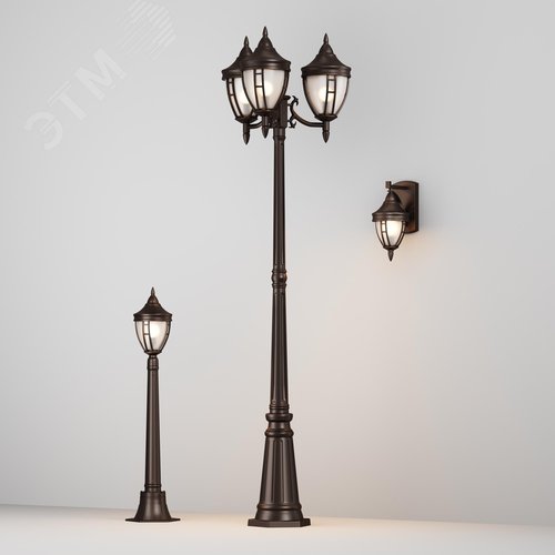 Светильник настенный (бра) Outdoor Rivoli IP 44 E27х1х60W Черный - фото 6
