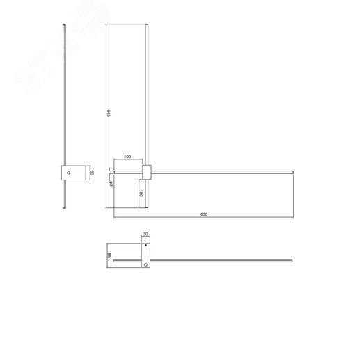 Светильник настенный (бра) Technical C070WL-L12GB3K Черный - фото 7