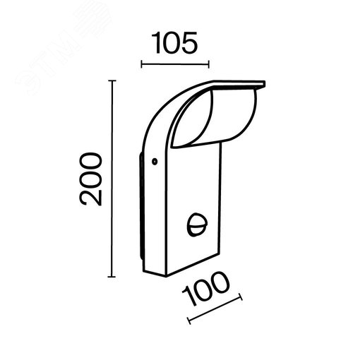 Светильник настенный (бра) Outdoor Stock IP 44 LED 7W 3000 K Графит - фото 3
