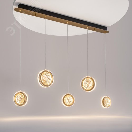 Светильник подвесной Pharao LED 33W Черный и Латунь - фото 3