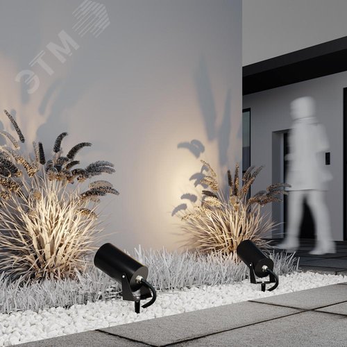 Светильник ландшафтный Outdoor Bern IP 65 LED 30W 3000 K Графит - фото 4