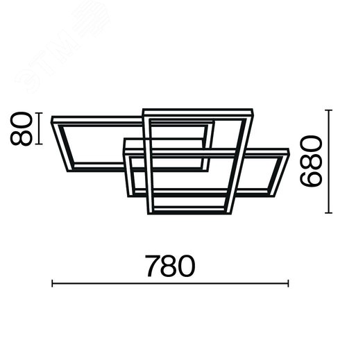 Светильник потолочный Rida LED 78W Золото - фото 5