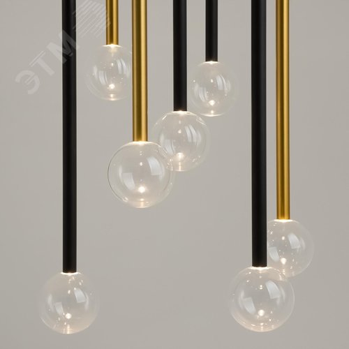 Светильник подвесной Bubble dream LED 23W Черный и Латунь - фото 7