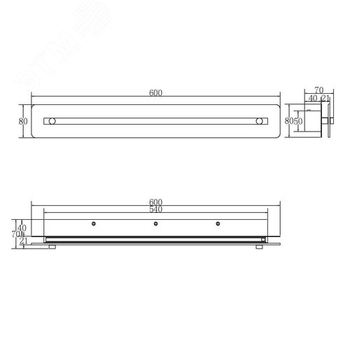 Светильник настенный (бра) Maytoni P091WL-L13CH3K Хром - фото 7