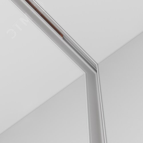 Коннектор угловой внутренний Exility встраиваемый под ГКЛ 9,5мм белый - фото 3