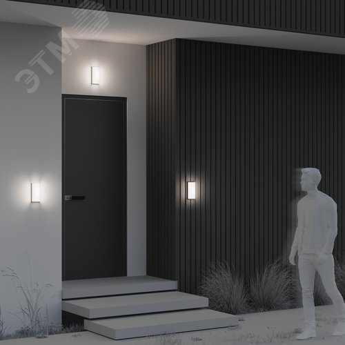Светильник настенный (бра) Outdoor Badd IP 54 LED 10W 3000 K Графит - фото 4