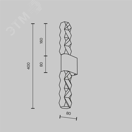 Светильник настенный (бра) Maytoni MOD328WL-L5CH3K Хром - фото 5
