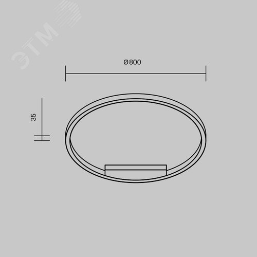 Светильник потолочный Rim LED 49W Черный - фото 5