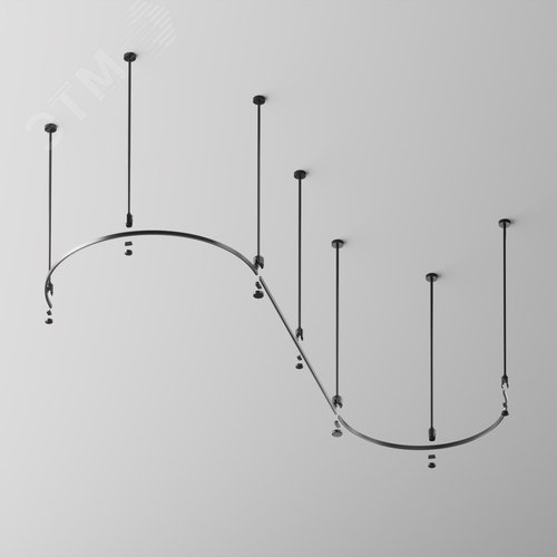 Шинопровод полукруг 800мм Flarity черный - фото 5