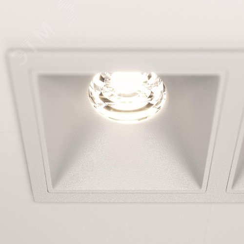 Светильник встраиваемый Downlight Alfa LED 4000K 2x10Вт 36 град IP20 CRI90 Белый двойной квадрат 52х126х65мм 1100Лм - фото 3