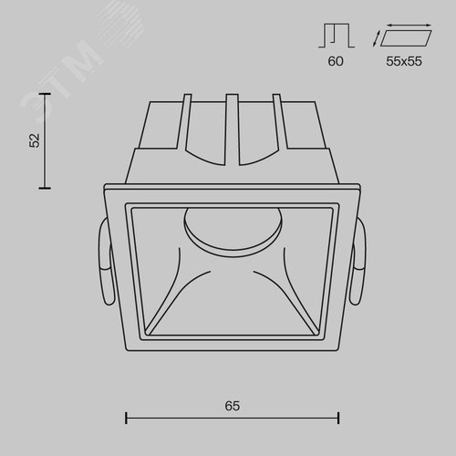 Светильник встраиваемый Alfa LED DL043-01-10W3K-D-SQ-WB Белый - фото 7