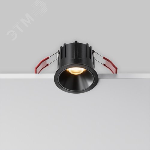 Светильник встраиваемый Downlight Alfa LED 2700K 10Вт 50 град IP20 IP20 CRI90 Черный круглый 52х65мм 830Лм - фото 6