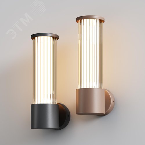 Светильник настенный (бра) Outdoor Lit IP 54 LED 8W 3000 K Черный - фото 6
