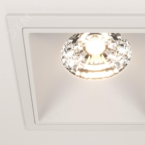 Светильник встраиваемый Downlight Alfa LED 3000K 1x15Вт 36 град Dim Triac IP20 CRI90 Белый квадрат 63х85х85мм 1150Лм - фото 3