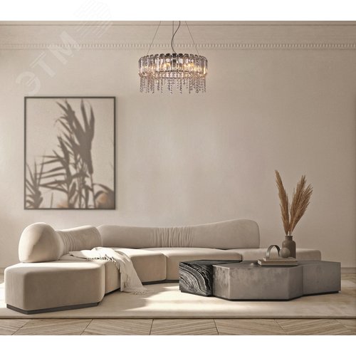 Светильник подвесной Hail E14х8х40W Хром - фото 5