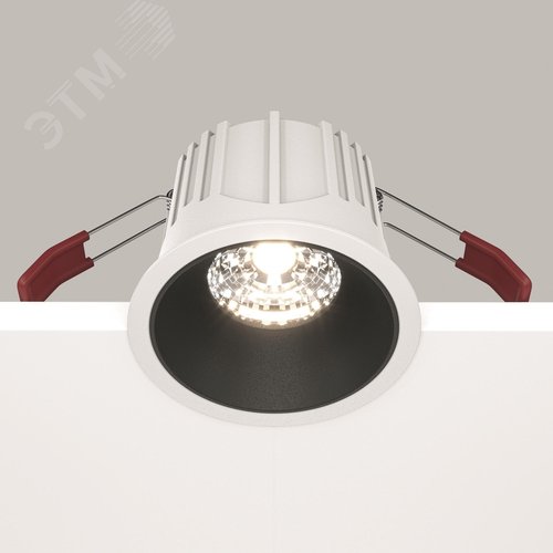 Светильник встраиваемый Downlight Alfa LED 4000K 15Вт 36 град IP20 CRI90 Бело-черный круглый 63х85мм 1150Лм - фото 4