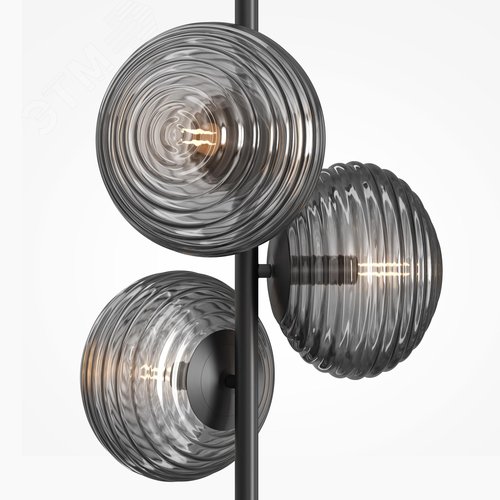 Светильник подвесной Reels E14х3х40W Черный - фото 4