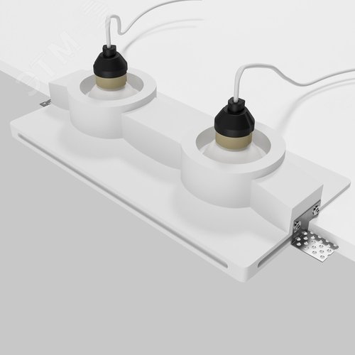 Светильник встраиваемый Gyps Modern DL124-GU10-02-TRS-W Белый - фото 6