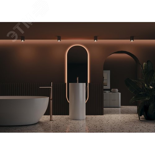 Светильник потолочный Slim GU10х1 Черный - фото 4