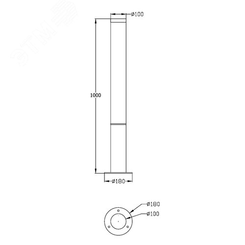 Светильник ландшафтный Outdoor Ginza IP 54 LED 30W 3000 K Черный - фото 3